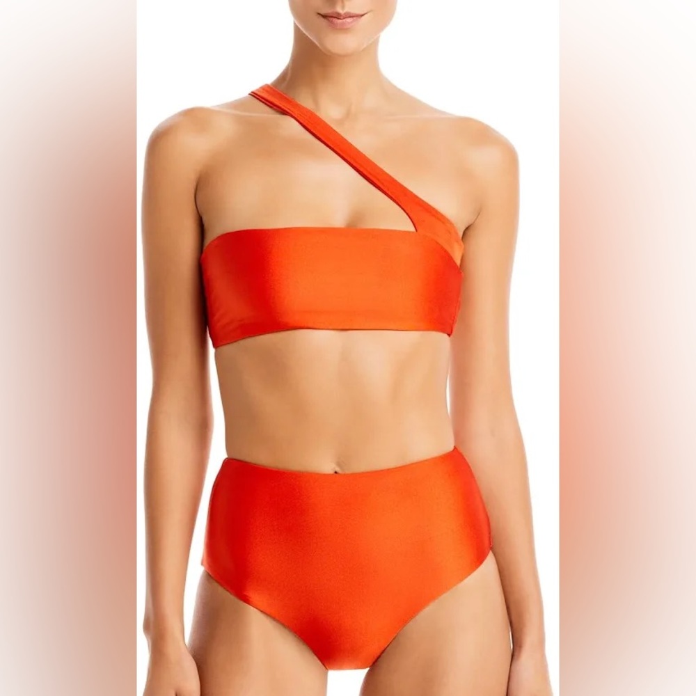 Jade Swim Orange Halo Top + Bottom